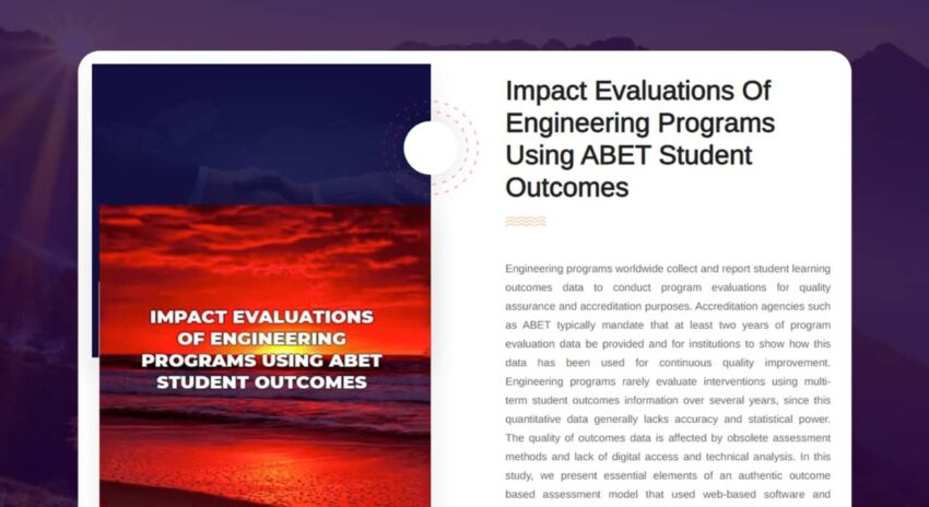 Impact Evaluations of Engineering Programs Using ABET Student Outcomes