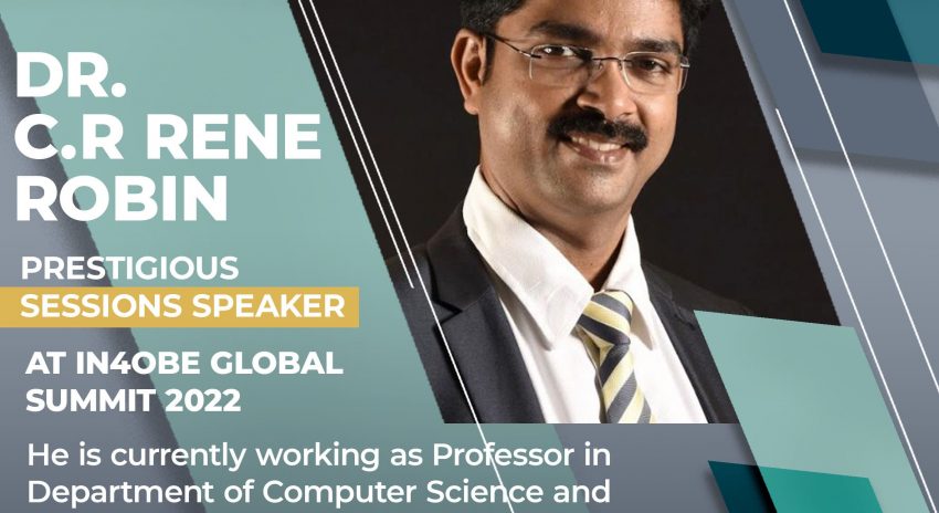 Dr. C.R Rene Robin Prestigious Sessions Speaker at IN4OBE Global Summit 2022