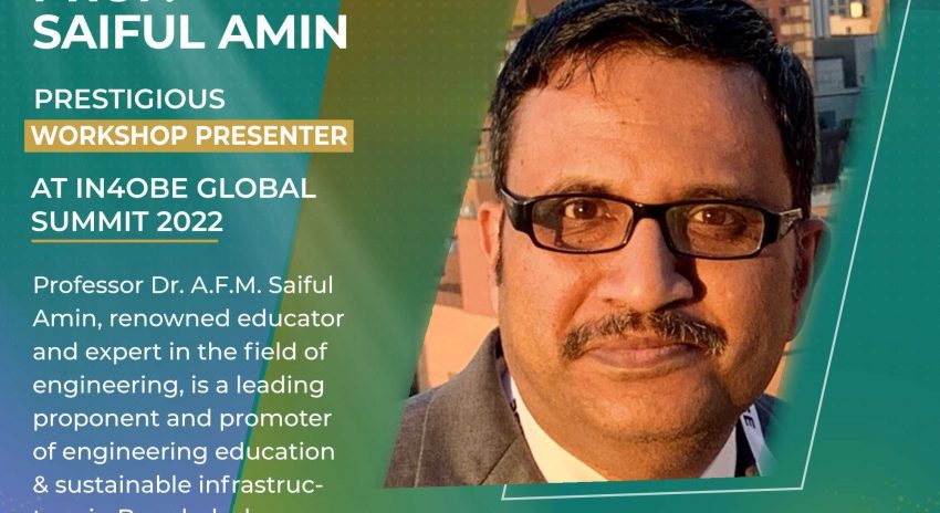 Prof. Saiful Amin is Prestigious Workshop Presenter at  IN4OBE Global Summit 2022