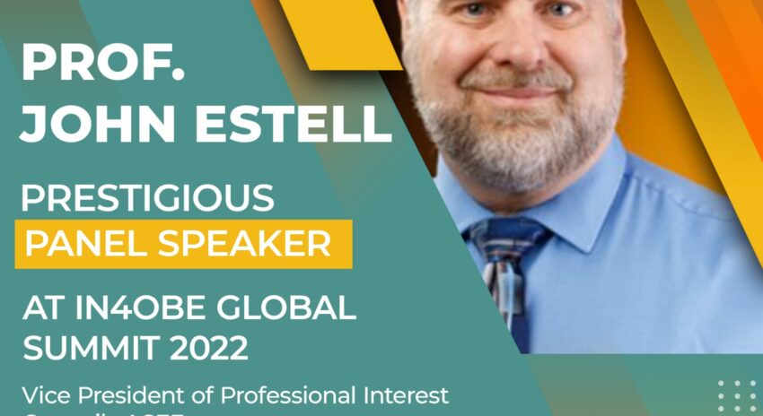 Prof. John Estell is Prestigious Panel Speaker at IN4OBE Global Summit 2022