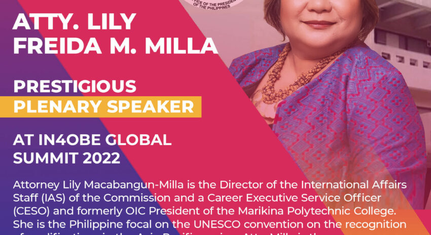 Attorney Lily M.Milla is Prestigious Plenary Speaker at IN4OBE Global Summit 2022