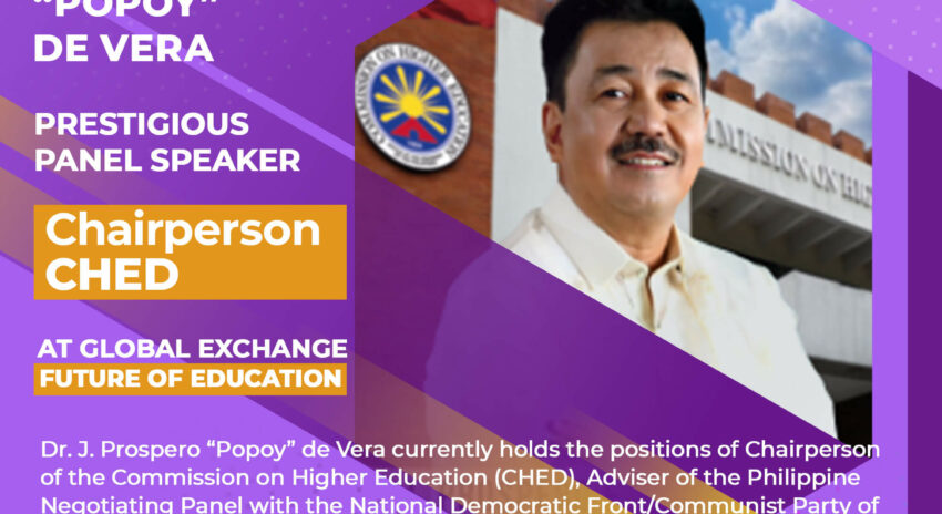 Dr. J. Prospero “Popoy” de Vera is Prestigious Panel Speaker at Global Exchange Future of Education